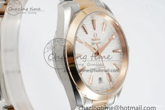 0127 Aqua Terra 150M SS RG JQK 1:1 Best Edition White Dial on SS RG Bracelet A OnTrend 7828